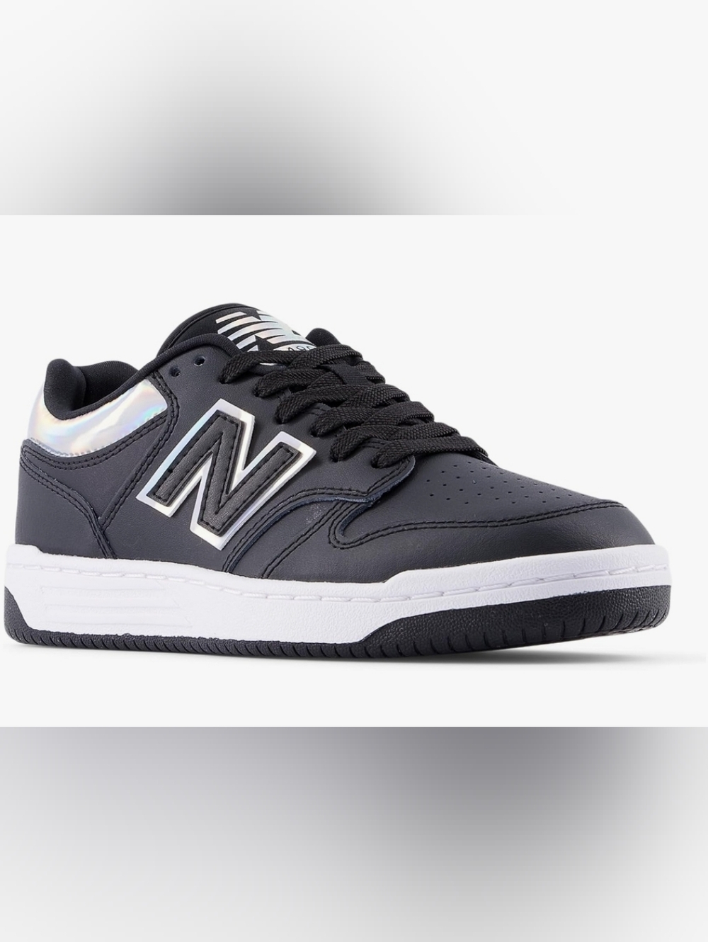 New Balance Black & White Leather Sneaker